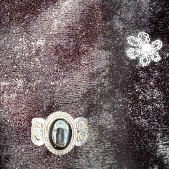 STERLING SILVER BLACK MOONSTONE RING - Picture 6 of 6